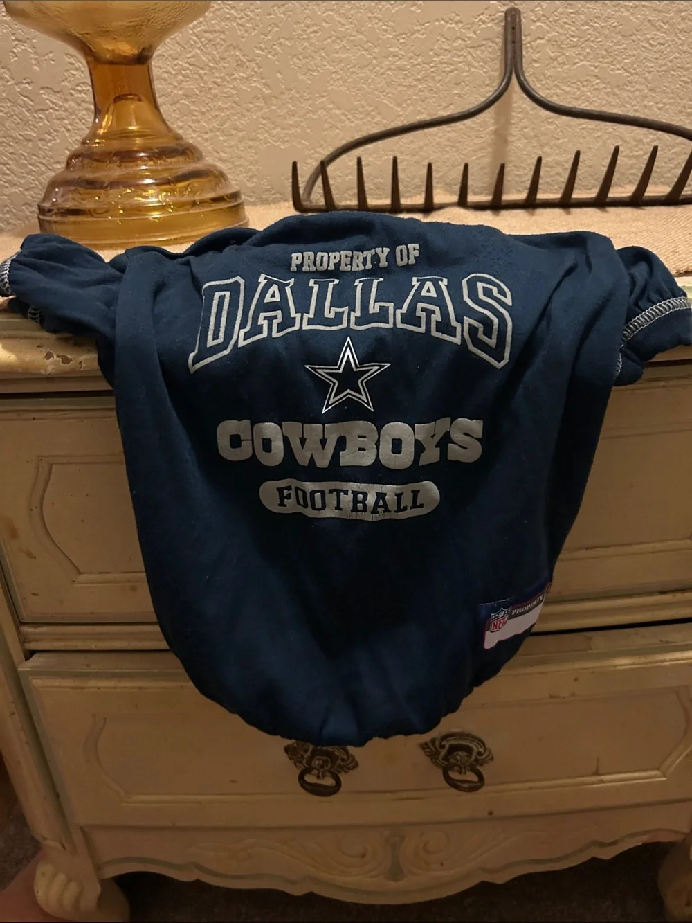 NFL Dallas Cowboys Navy Pet Pullover with Team Logo